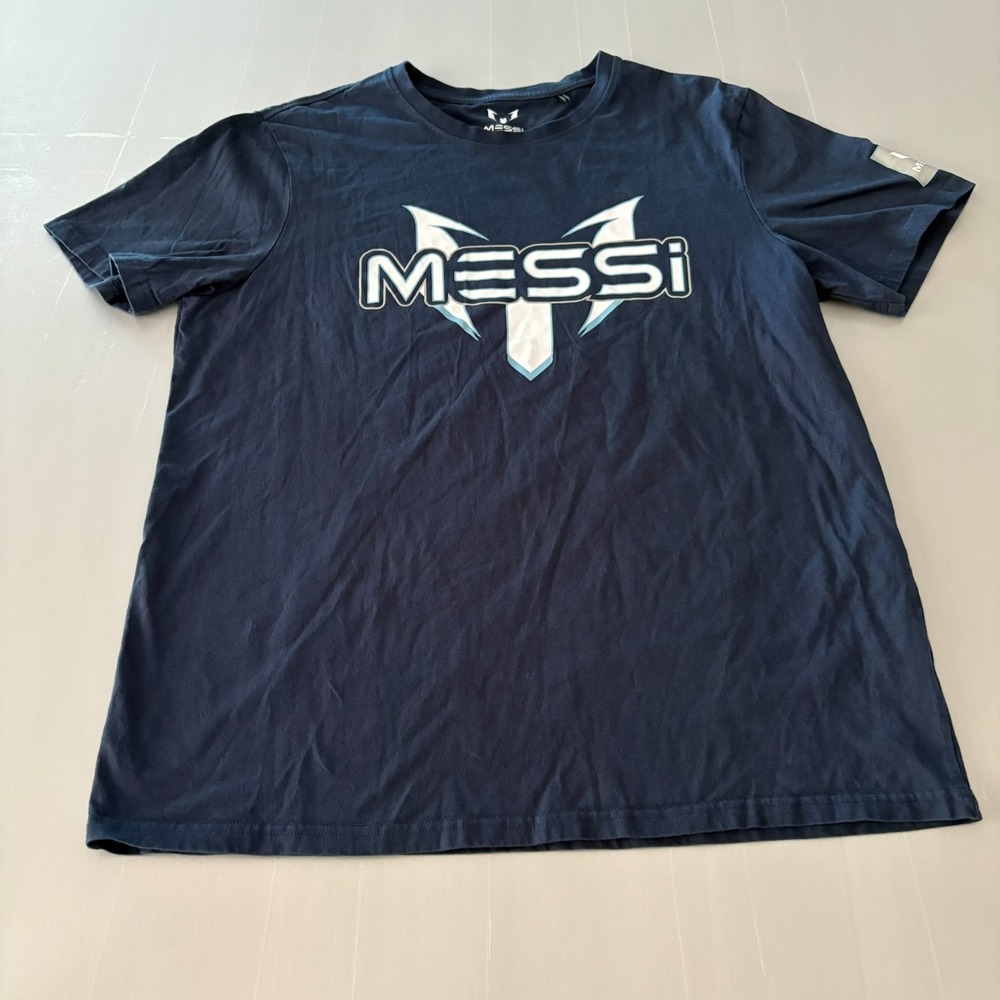 Messi Collection T-Shirt‎ XL Men's Blue Soccer Football Graphic Tee 100% Cotton